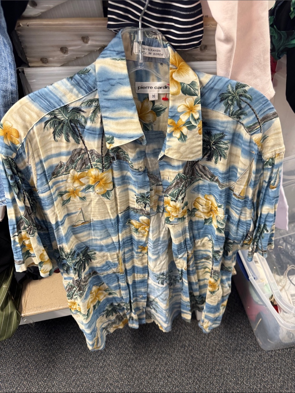 Pierre Cardin Hawaiian shirt M // 071143